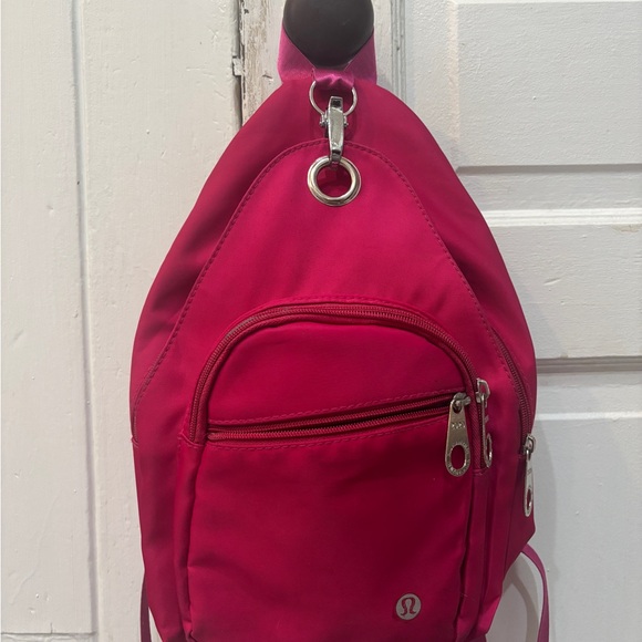 lululemon athletica Handbags - 2020 Lululemon Split Zipper Strap Backpack Sling Multiple Pockets